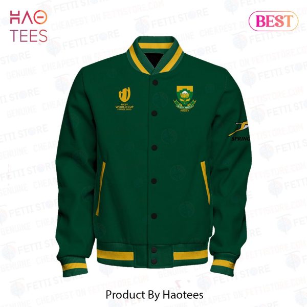 [BEST] Custom Name Number Rugby World Cup 2023 South Africa Varsity Jacket