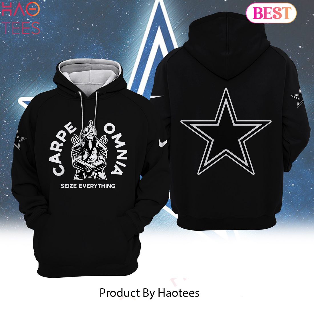 BEST Dallas Cowboys Carpe Omnia Seize Everything Black Hoodie BEST Dallas Cowboys Carpe Omnia Seize Everything Black Hoodie