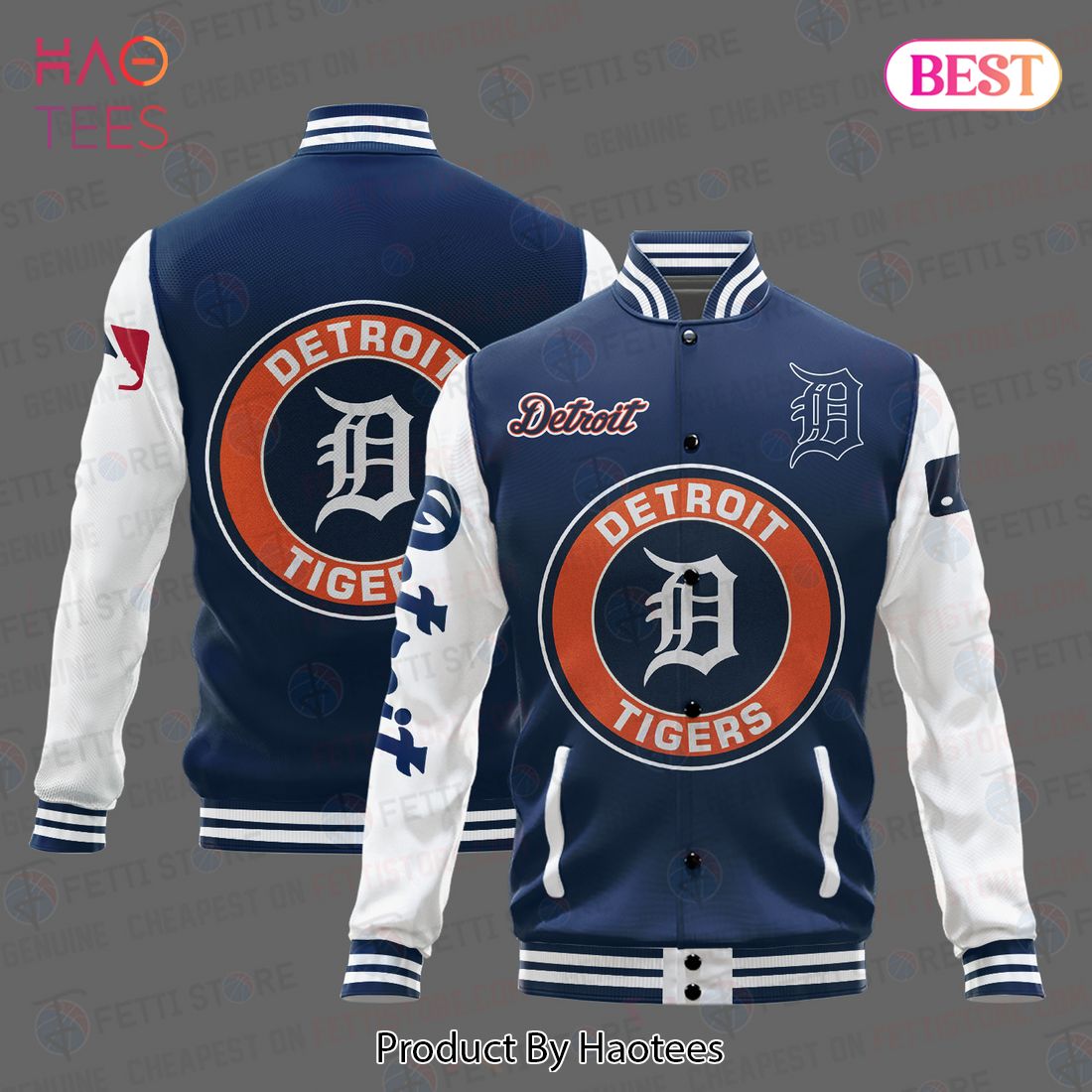[BEST] Detroit Tigers Major League Baseball AOP Varsity Jacket