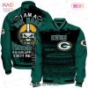 [BEST] Green Bay Packers Skull Helmet Halloween Pattern Varsity Jacket