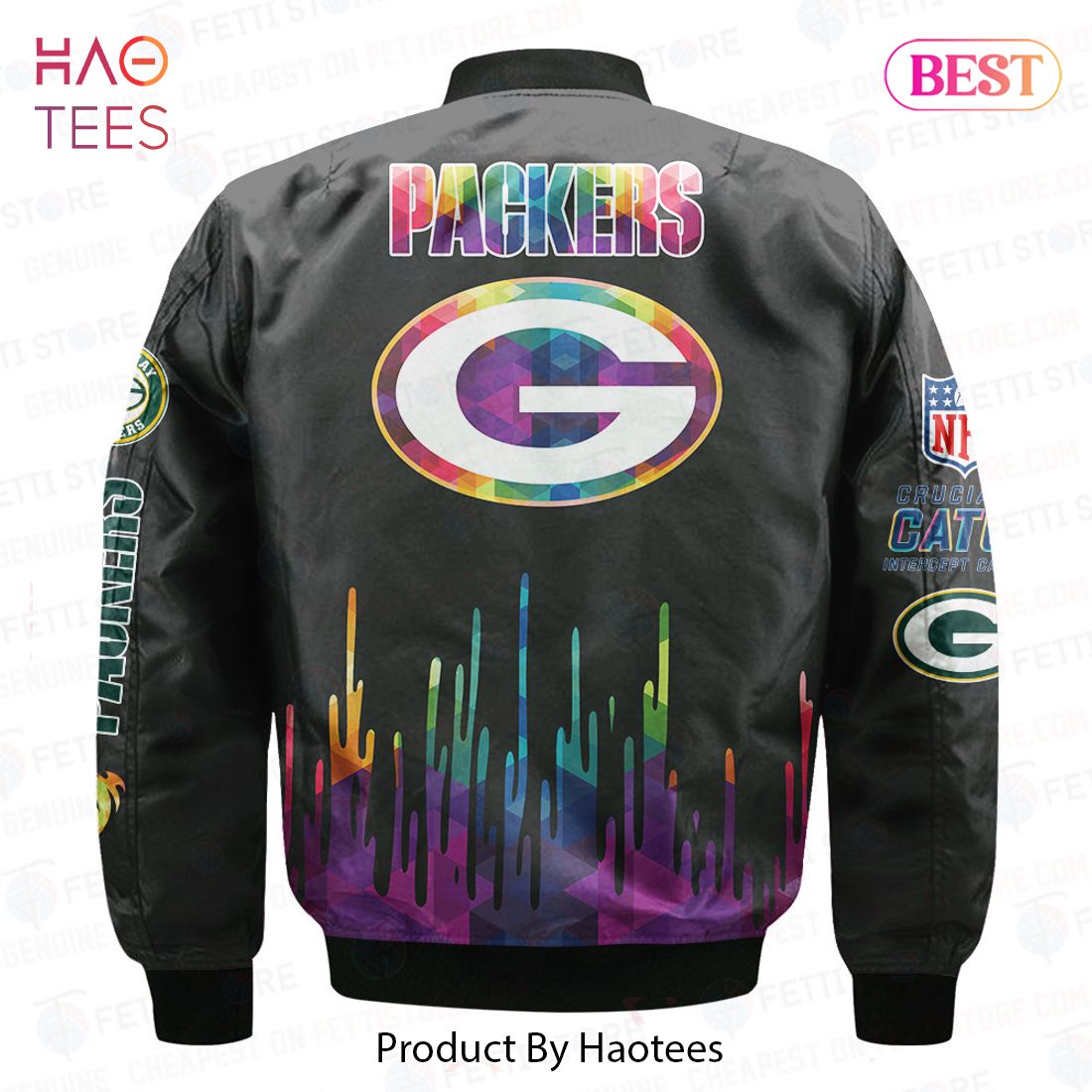 BEST Green Bay PackersNational Football League AOP Bomber Jacket BEST Green Bay PackersNational Football League AOP Bomber Jacket