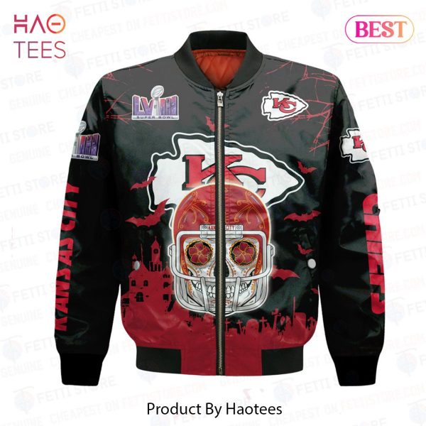 BEST Kansas City Chiefs Halloween Pattern Magic 3D Bomber Jacket