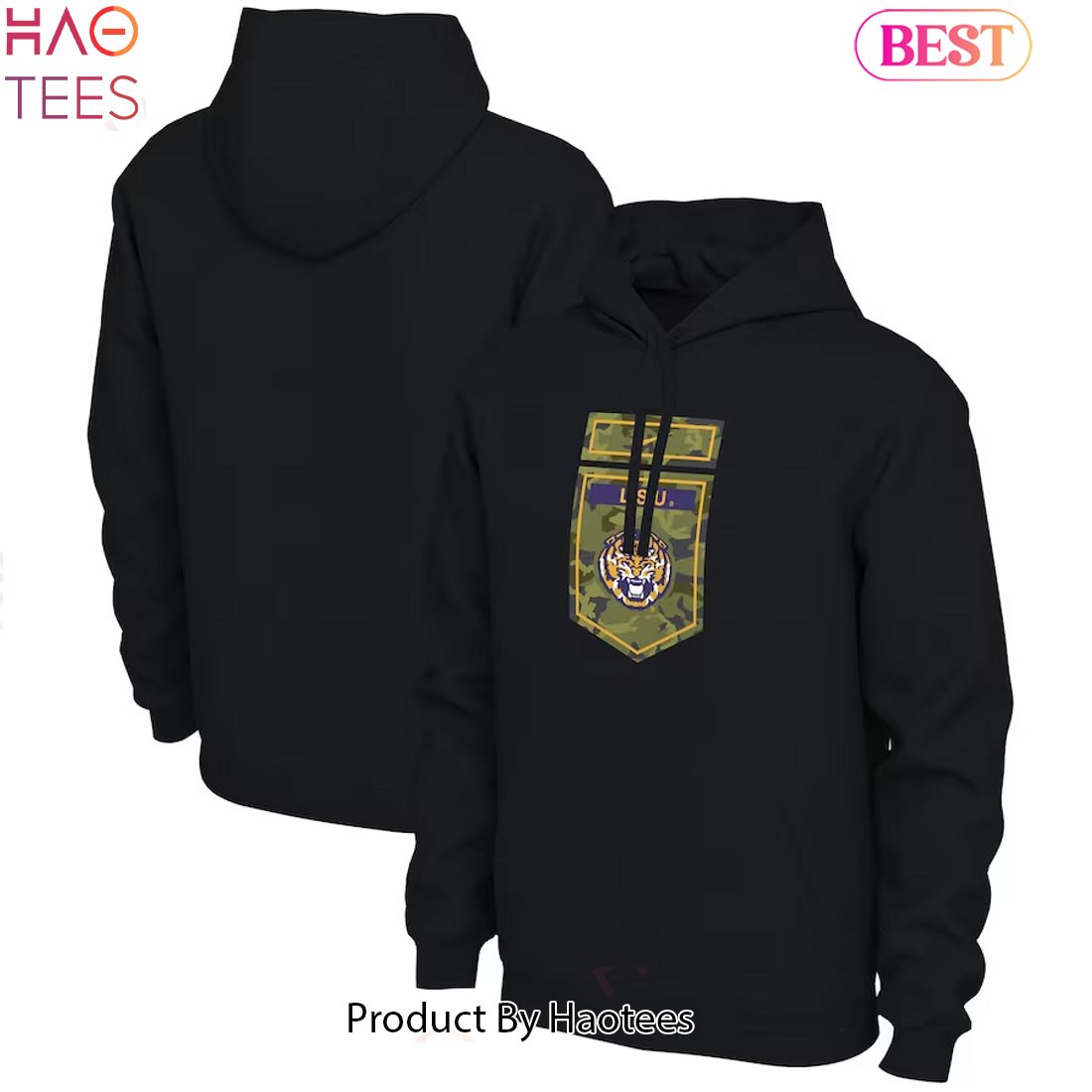 BEST LSU Tigers Football Veterans Black Hoodie BEST LSU Tigers Football Veterans Black Hoodie