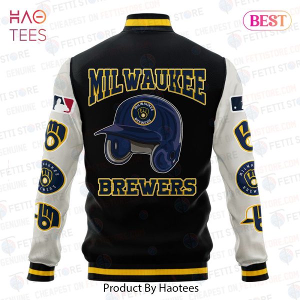 [BEST] Milwaukee Brewers Major League Baseball AOP Varsity Jacket