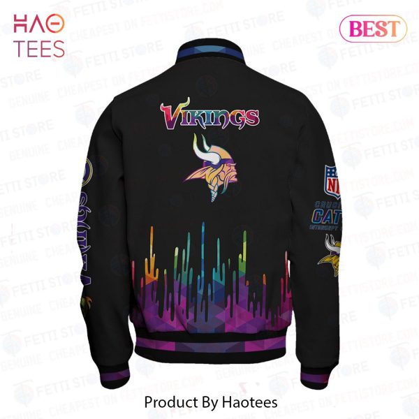 BEST Minnesota Vikings National Football League AOP Varsity Jacket