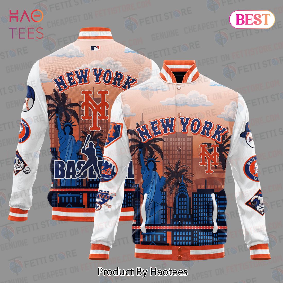 [BEST] New York Mets Major League Baseball AOP Varsity Jacket