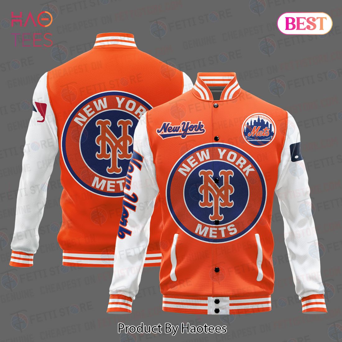 BEST New York Mets Major League Baseball AOP Varsity Jacket