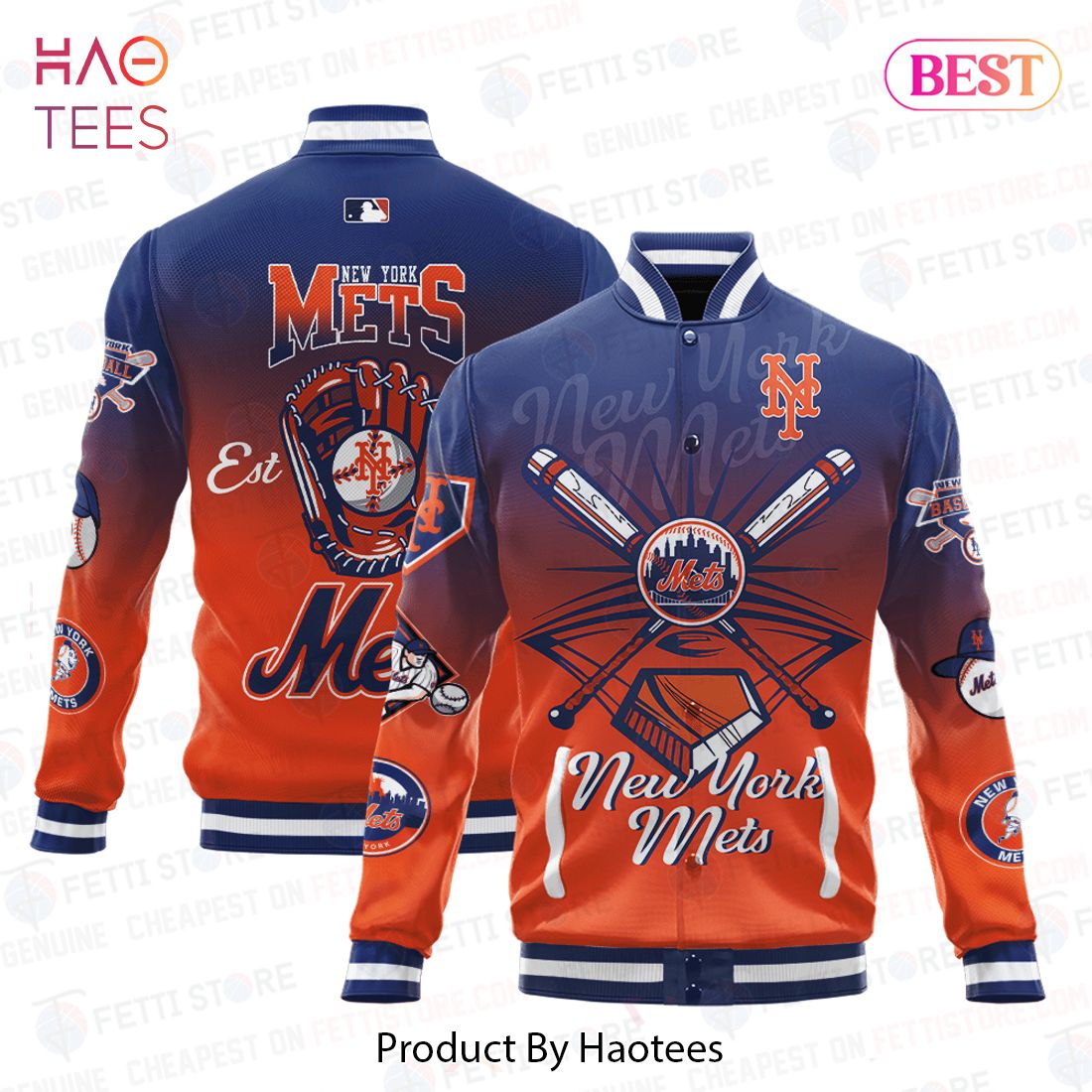 BEST New York Mets Major League Baseball Varsity Jacket