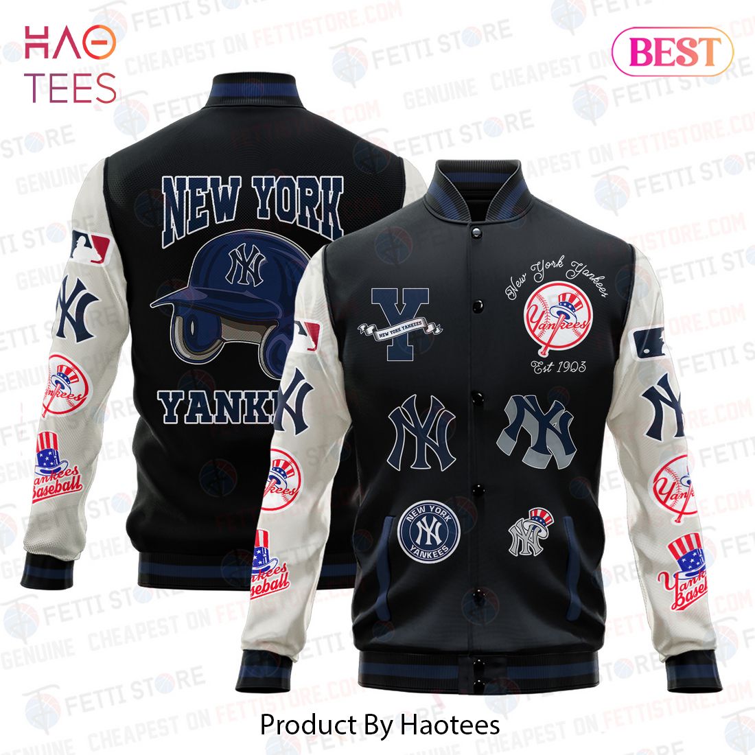 BEST New York Yankees Major League Baseball AOP Varsity Jacket