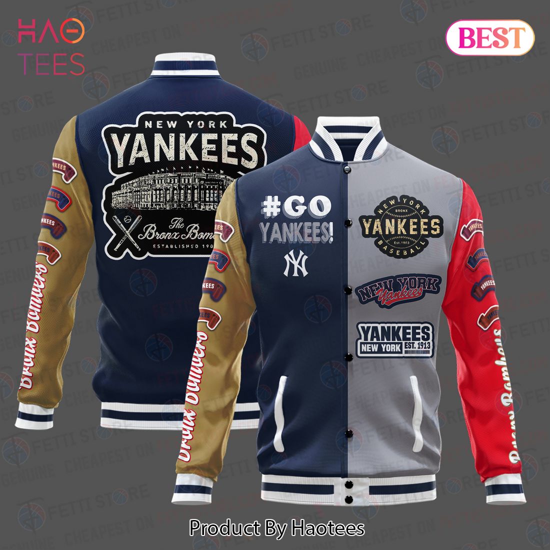 BEST New York Yankees New Design Multi Color Varsity Jacket