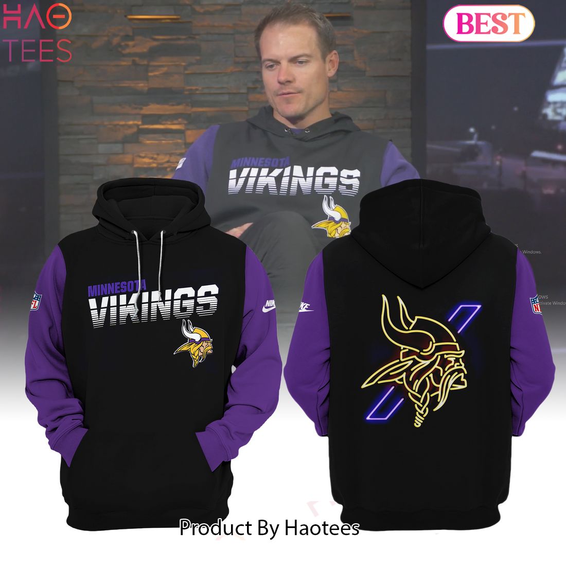 BEST NFL Minnesota Vikings New Black Hoodie
