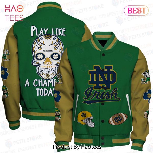 [BEST] Notre Dame Fighting Irish NCAA Football AOP Varsity Jacket