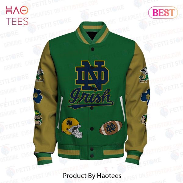 [BEST] Notre Dame Fighting Irish NCAA Football AOP Varsity Jacket