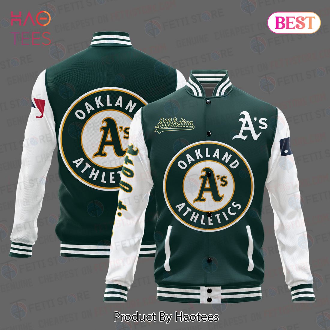 BEST Oakland Athletics Major League Baseball AOP Varsity Jacket
