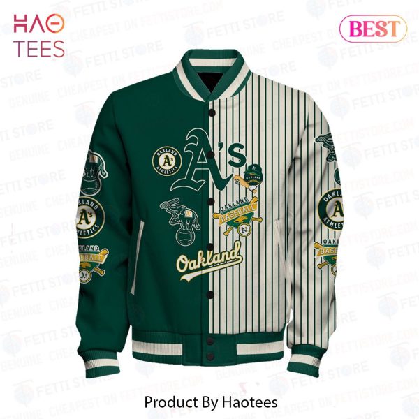 [BEST] Oakland Athletics Major League Baseball Pattern Varsity Jacket