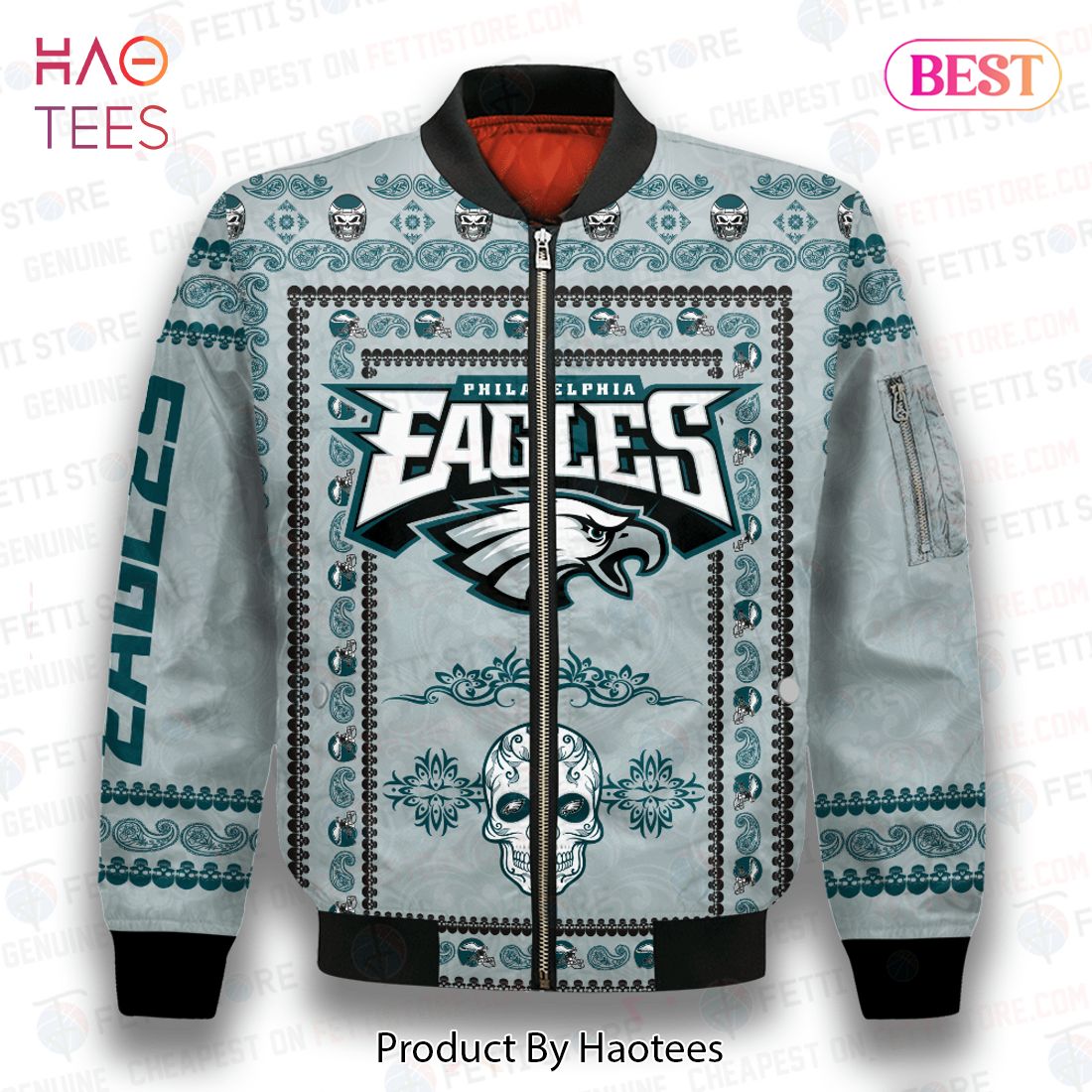 BEST Philadelphia Eagles Classic Pattern NFL 3D Bomber Jacket BEST Philadelphia Eagles Classic Pattern NFL 3D Bomber Jacket