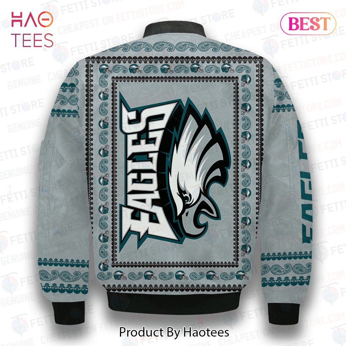 BEST Philadelphia Eagles Classic Pattern NFL 3D Bomber Jacket BEST Philadelphia Eagles Classic Pattern NFL 3D Bomber Jacket