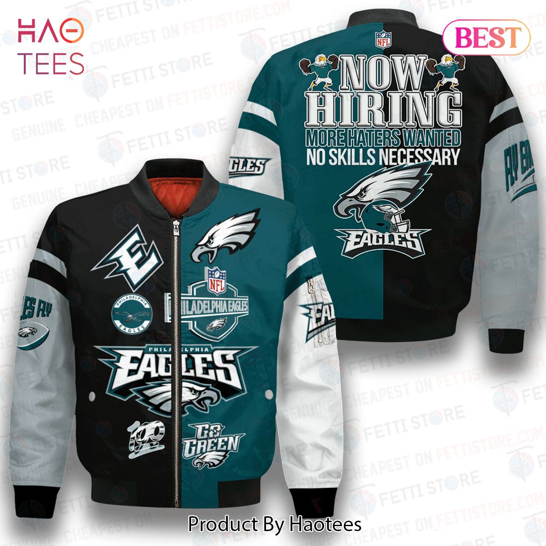 BEST Philadelphia Eagles Pattern NFL 3D Bomber Jacket