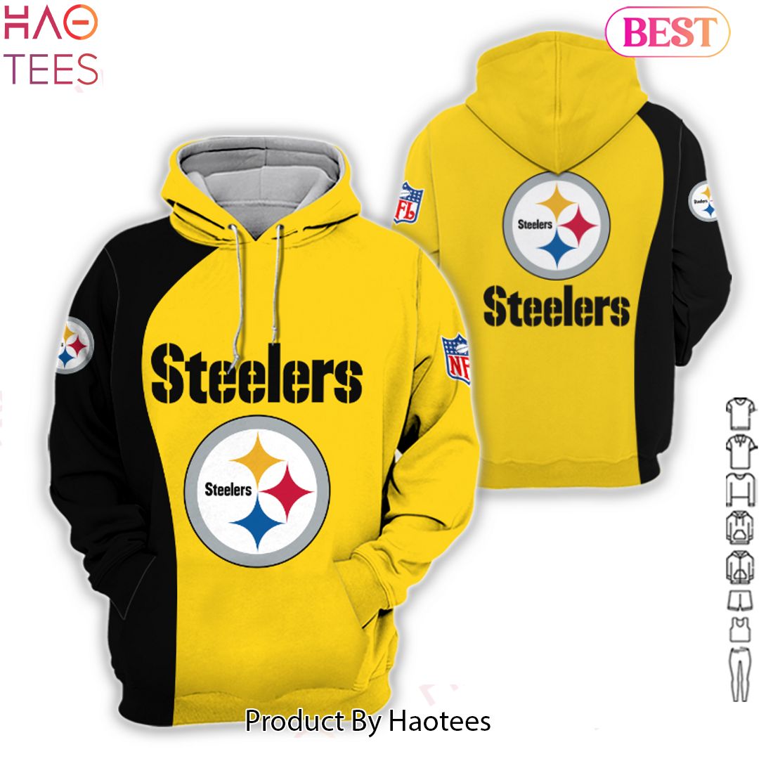 BEST Pittsburgh Steelers All Over Printed Clothes Hoodie BEST Pittsburgh Steelers All Over Printed Clothes Hoodie