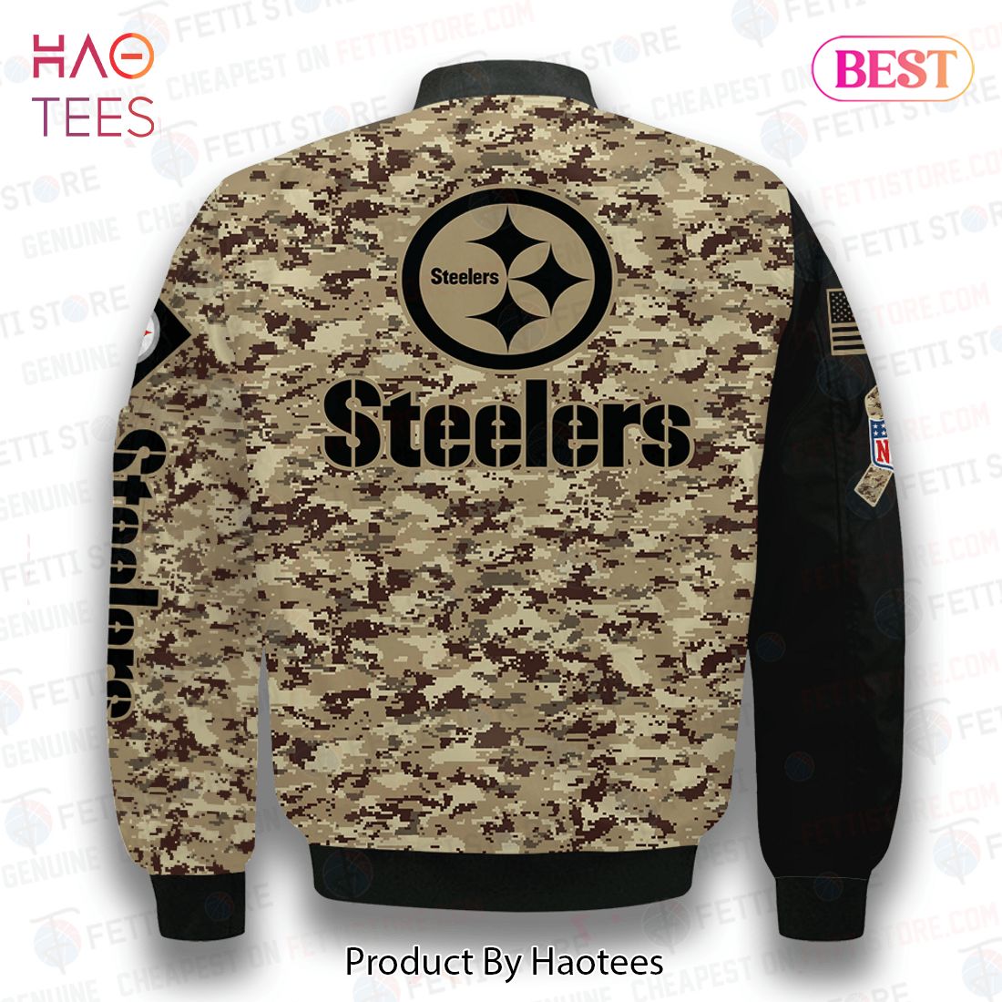 BEST Pittsburgh SteelersNational Football League AOP Bomber Jacket BEST Pittsburgh SteelersNational Football League AOP Bomber Jacket