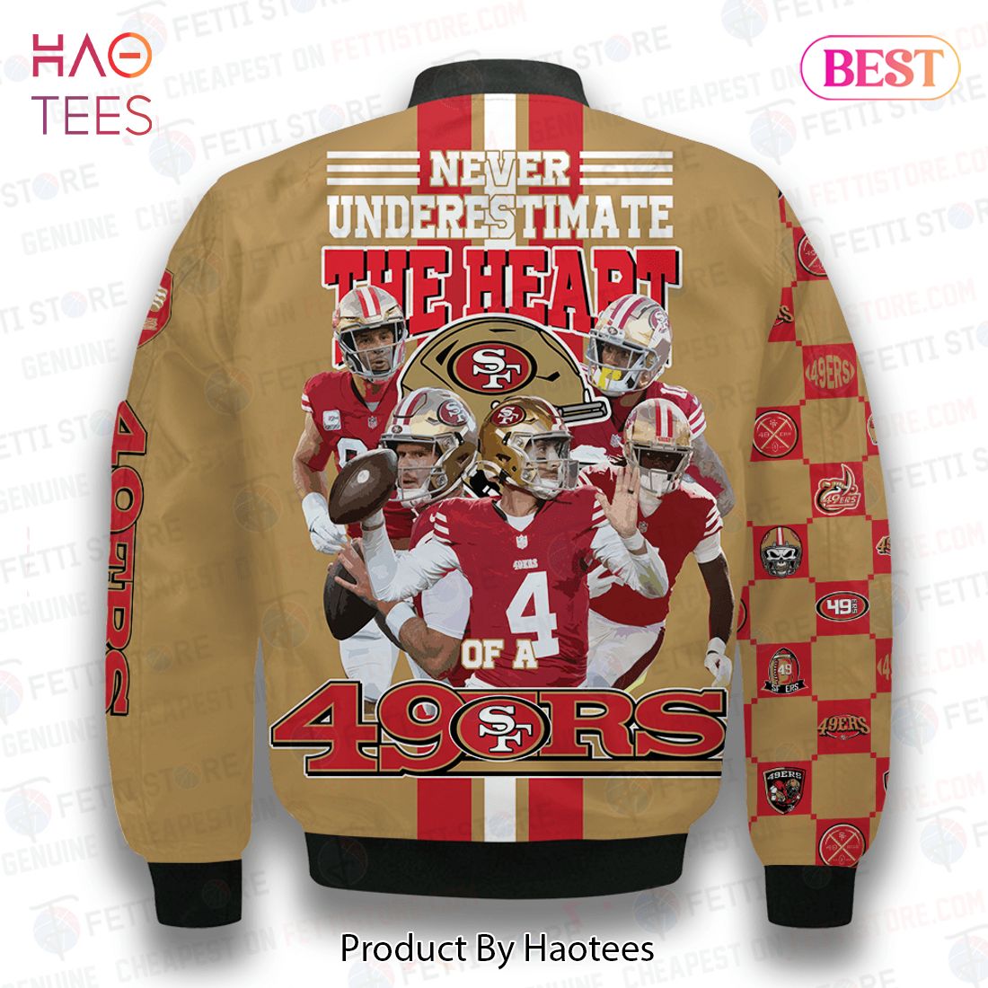 BEST San Francisco 49ers NFL 2023 Unisex AOP Bomber Jacket BEST San Francisco 49ers NFL 2023 Unisex AOP Bomber Jacket