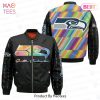 BEST USA Pattern Personalized Name White Logo Ver 3D Bomber Jacket Gift For Fan