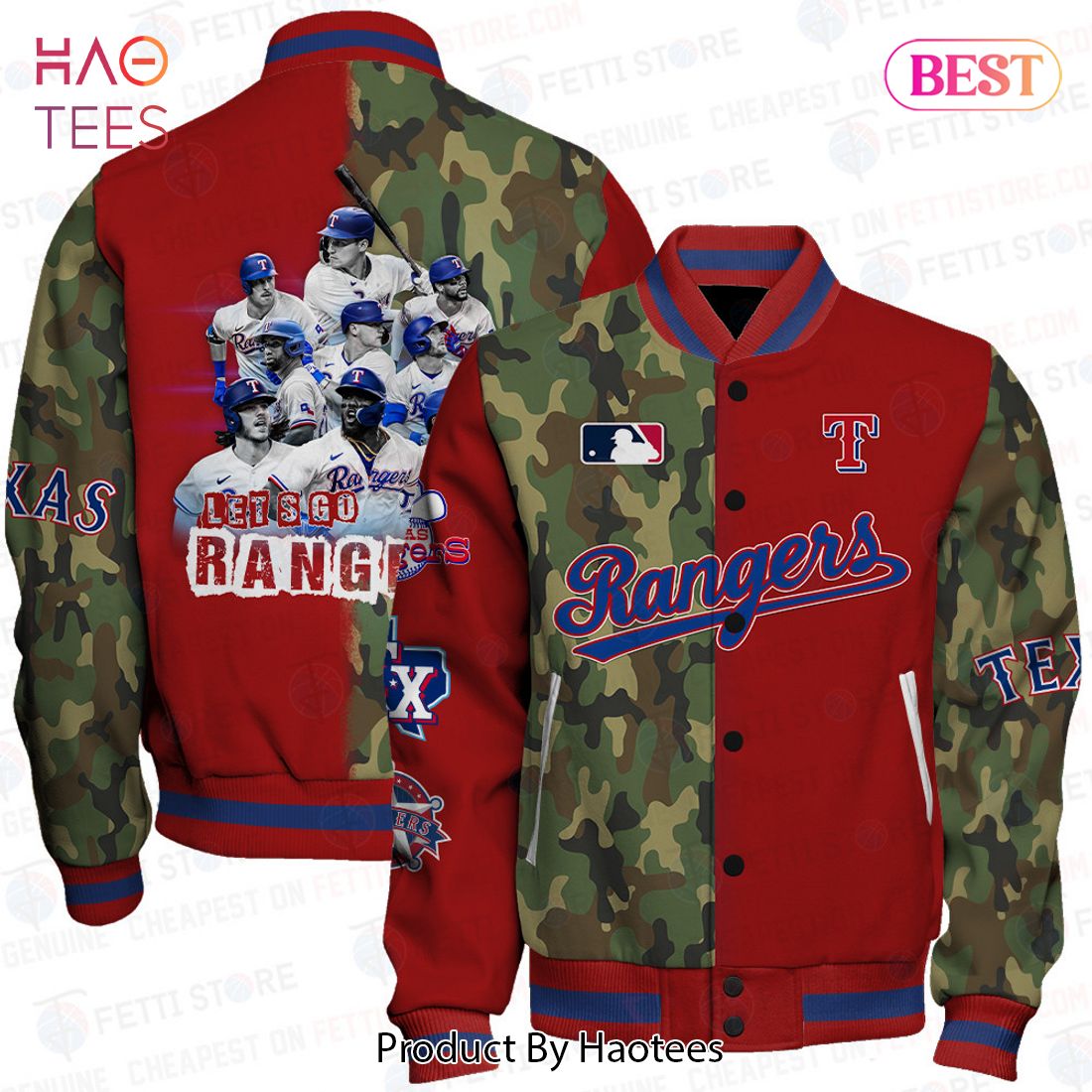 BEST Texas Rangers MLB Camo Pattern Varsity Jacket BEST Texas Rangers MLB Camo Pattern Varsity Jacket
