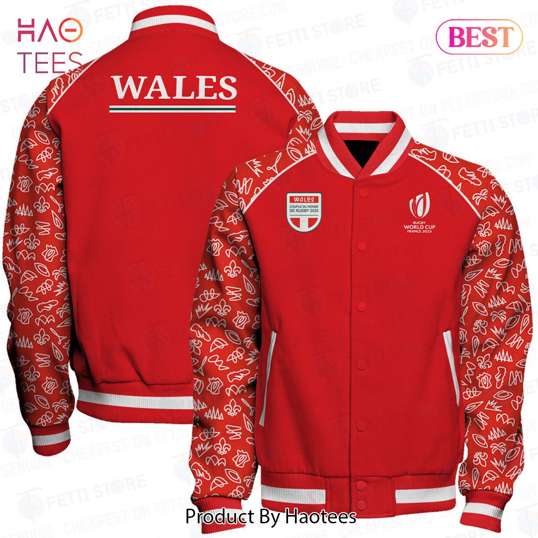BEST Wales National Rugby Union Team Varsity Jacket