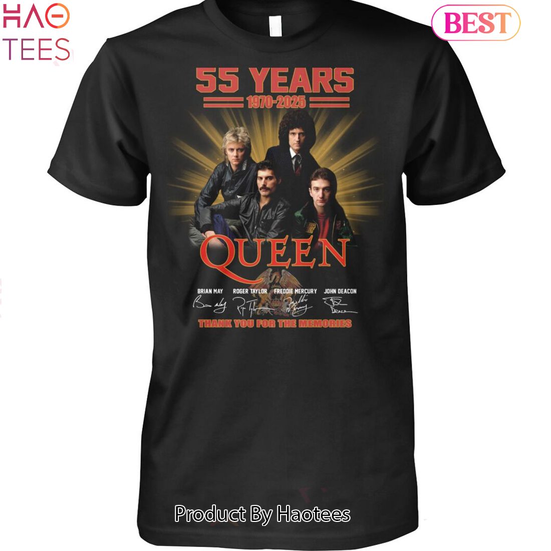 HOT 55 Years 1970-2025 Queen Thank You For The Memories Unisex T-Shirt HOT 55 Years 1970-2025 Queen Thank You For The Memories Unisex T-Shirt