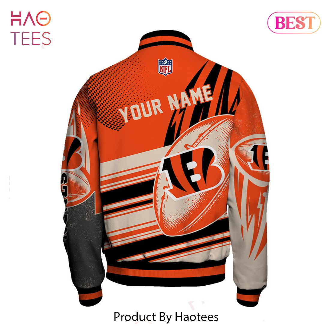 HOT Cincinnati Bengals National Football League Customized AOP Varsity Jacket HOT Cincinnati Bengals National Football League Customized AOP Varsity Jacket
