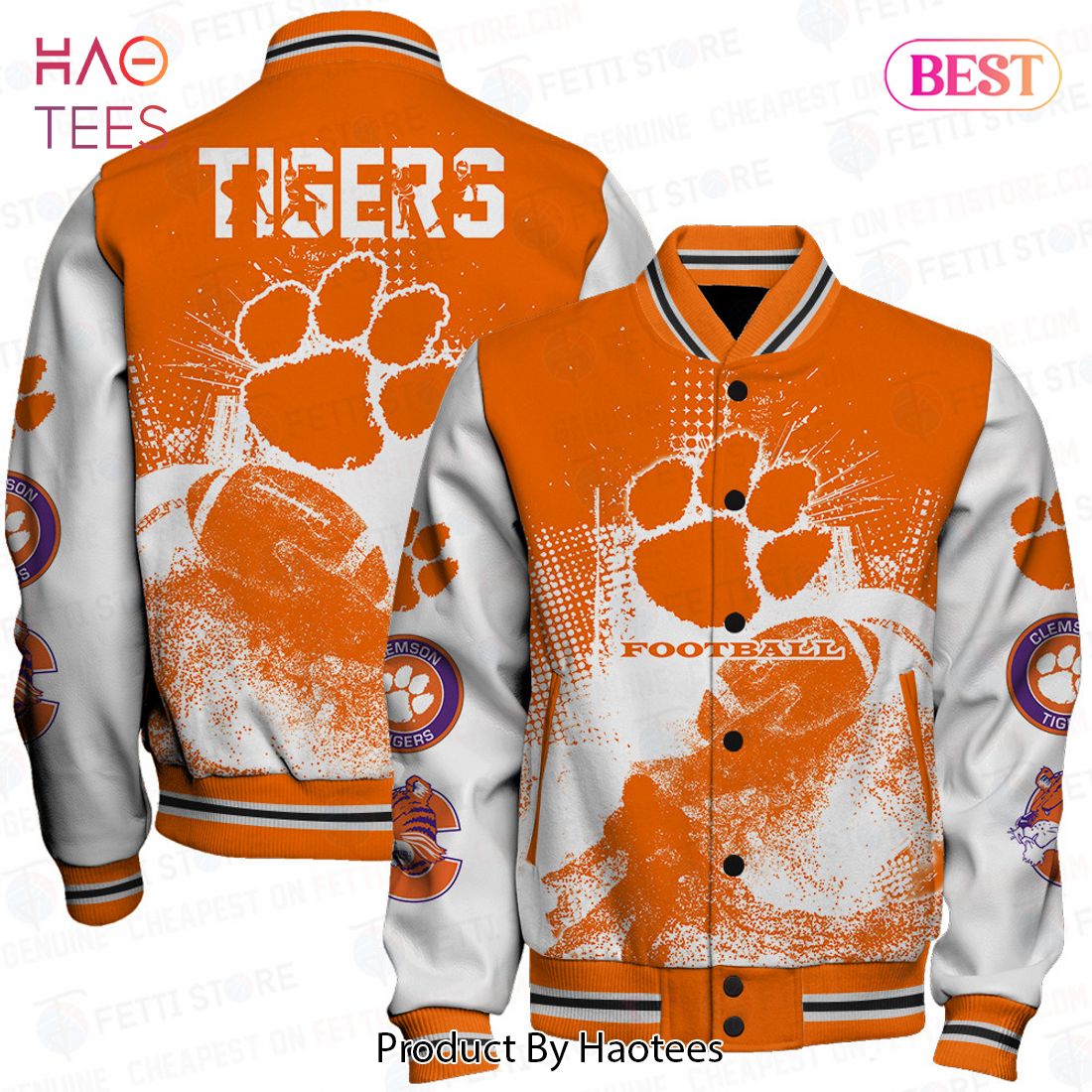HOT Clemson Tigers NCAA Division I Football Varsity Jacket
