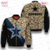 BEST USA Pattern Personalized Name White Logo Ver 3D Bomber Jacket Gift For Fan