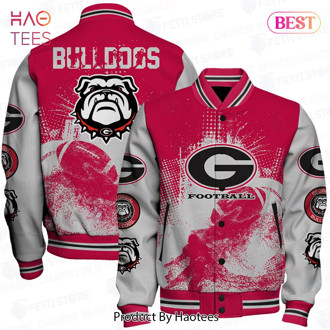 HOT Georgia Bulldogs NCAA Division I Football Varsity Jacket