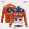 HOT Houston Astros City And Logo Pattern Print Varsity Jacket HOT Houston Astros City And Logo Pattern Print Varsity Jacket