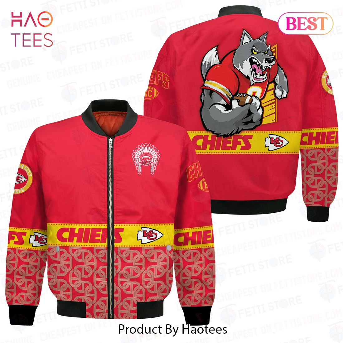 HOT Kansas City ChiefsNational Football League Red AOP Bomber Jacket