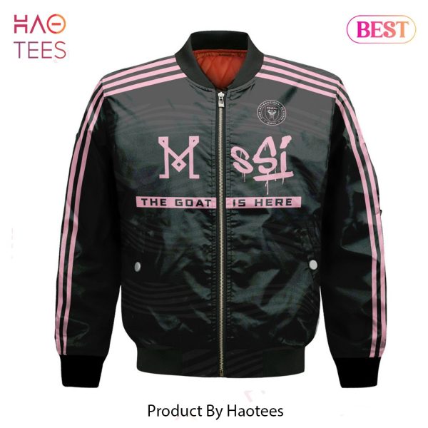 HOT Lionel Messi Inter Miami CF Black Unisex 3D Bomber Jacket