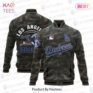 HOT Los Angeles Dodgers Major League Baseball Camo AOP Varsity Jacket
