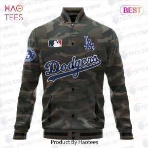 HOT Los Angeles Dodgers Major League Baseball Camo AOP Varsity Jacket