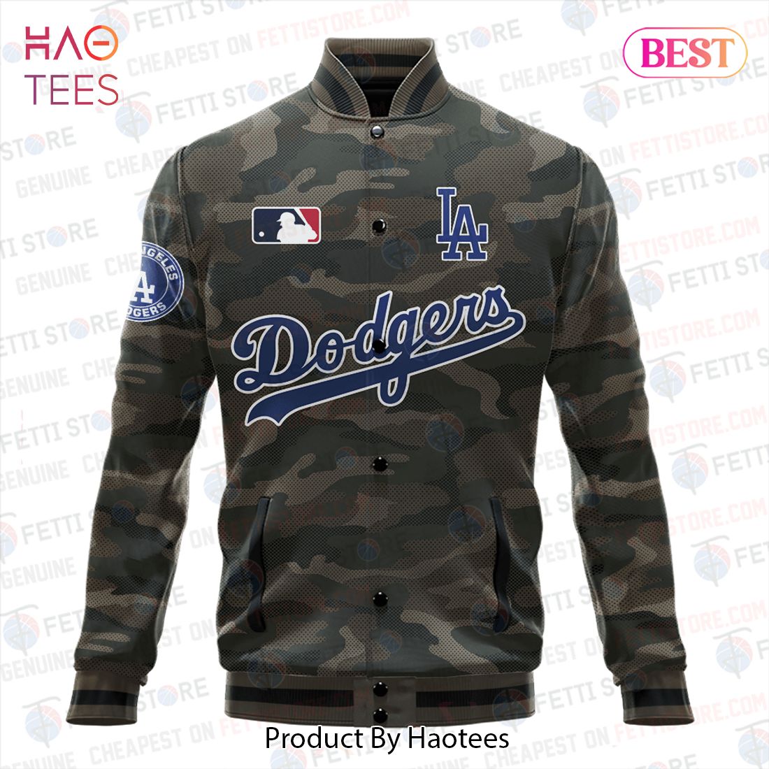 HOT Los Angeles Dodgers Major League Baseball Camo AOP Varsity Jacket HOT Los Angeles Dodgers Major League Baseball Camo AOP Varsity Jacket