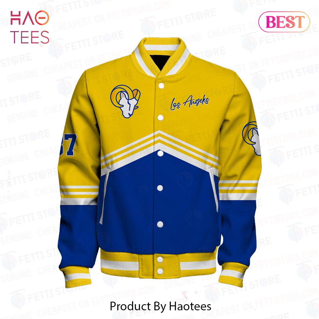 HOT Los Angeles Rams National Football League AOP Varsity Jacket HOT Los Angeles Rams National Football League AOP Varsity Jacket