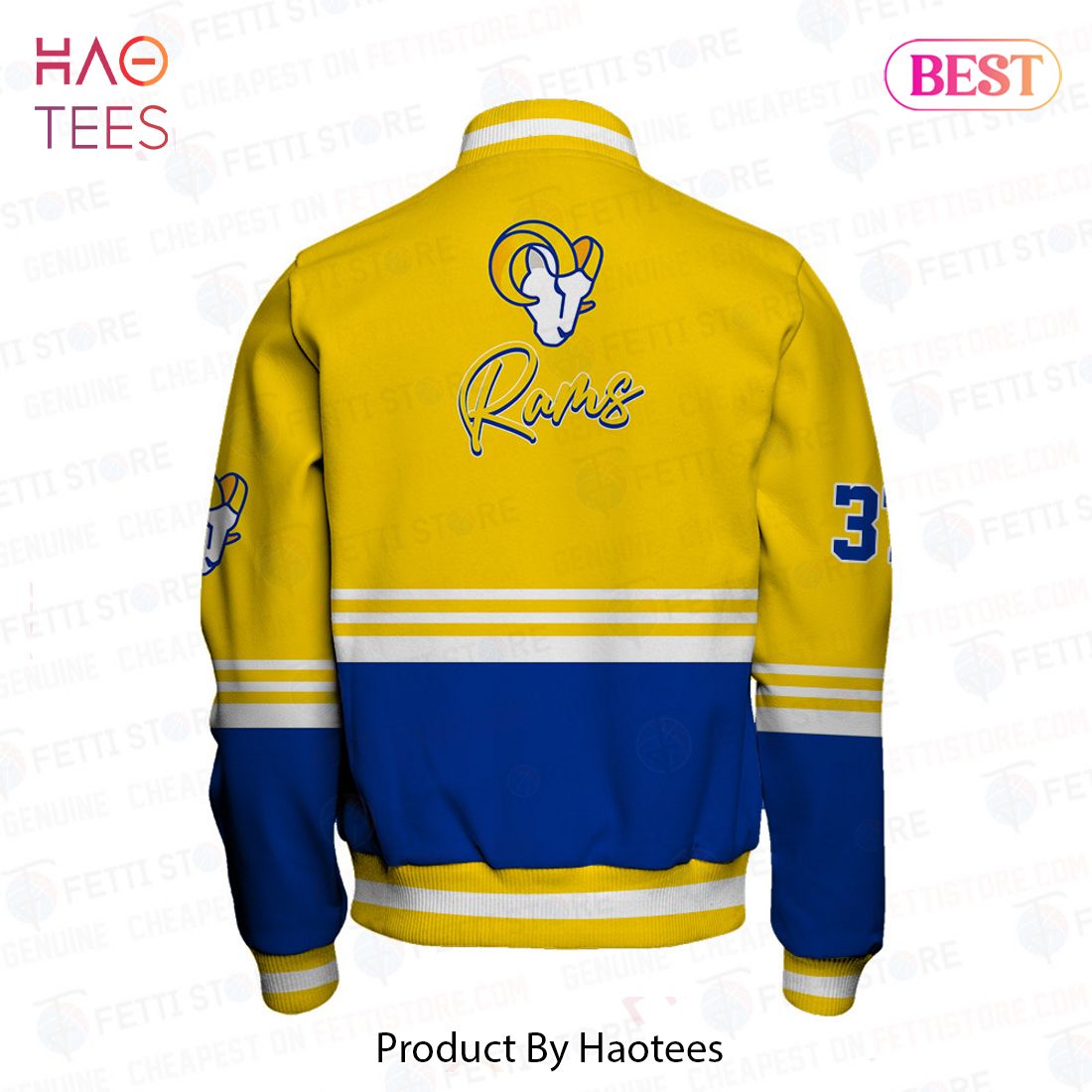 HOT Los Angeles Rams National Football League AOP Varsity Jacket HOT Los Angeles Rams National Football League AOP Varsity Jacket