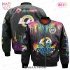 HOT MLB All Star 2023 Baseball Pattern Navy 3D Bomber Jacket HOT MLB All Star 2023 Baseball Pattern Navy 3D Bomber Jacket