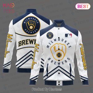 HOT Milwaukee Brewers Major League Baseball AOP Varsity Jacket
