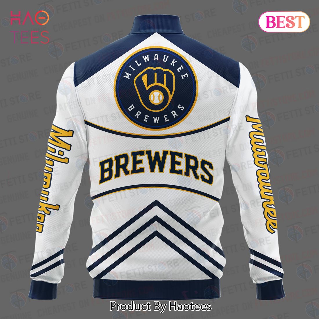 HOT Milwaukee Brewers Major League Baseball AOP Varsity Jacket HOT Milwaukee Brewers Major League Baseball AOP Varsity Jacket