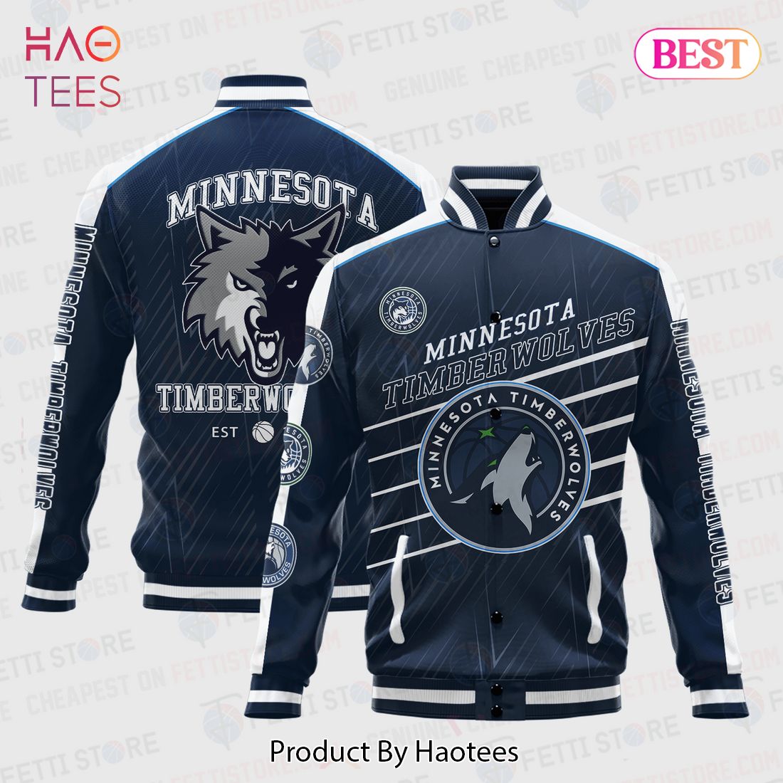 HOT Minnesota Timberwolves National Basketball Association Varsity Jacket HOT Minnesota Timberwolves National Basketball Association Varsity Jacket