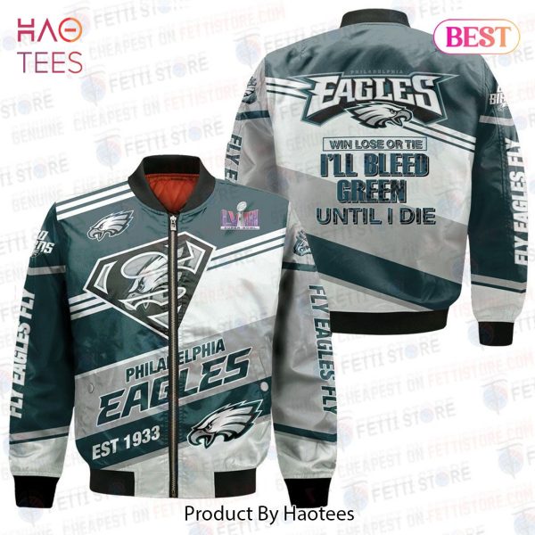 HOT Philadelphia Eagles Est 1933 Print 3D Bomber Jacket