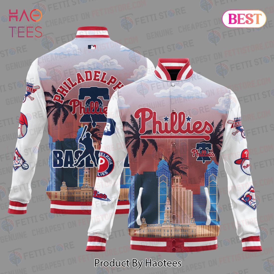 HOT Philadelphia Phillies Major League Baseball AOP Varsity Jacket
