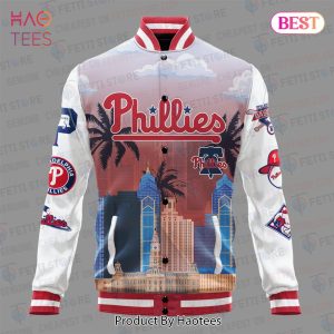 HOT Philadelphia Phillies Major League Baseball AOP Varsity Jacket