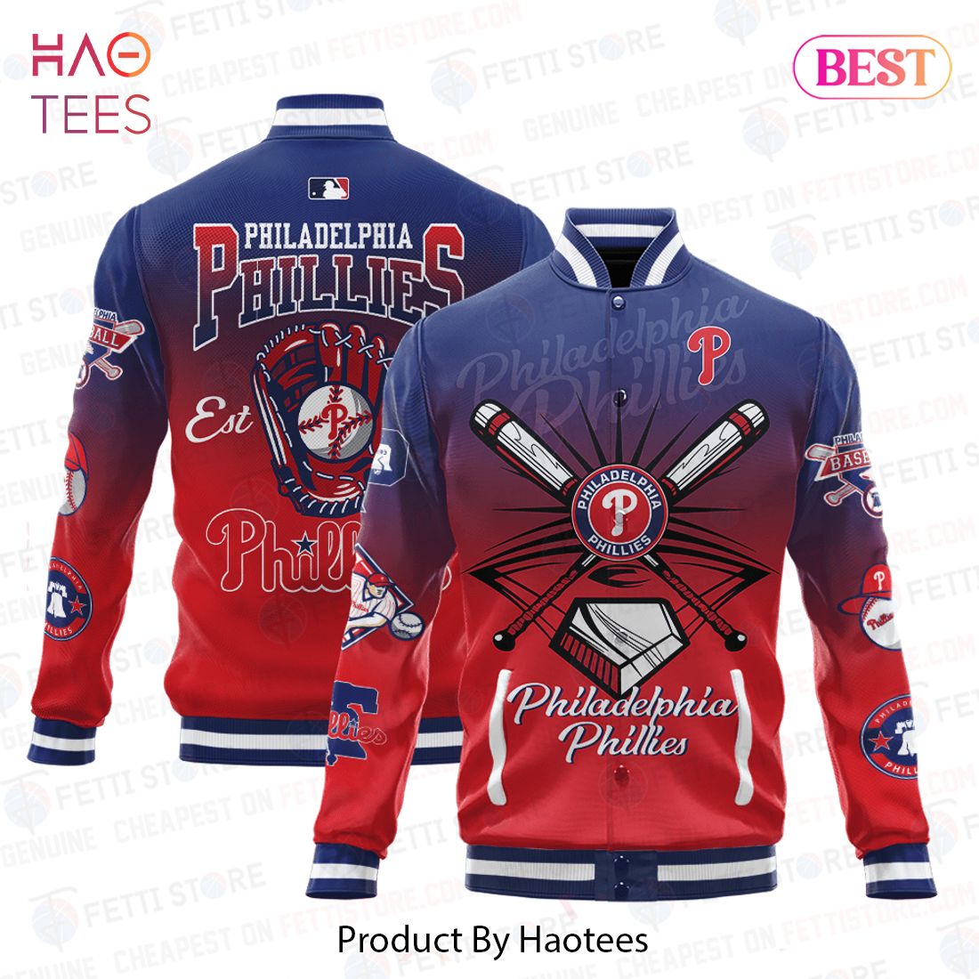 HOT Philadelphia Phillies Major League Baseball Varsity Jacket