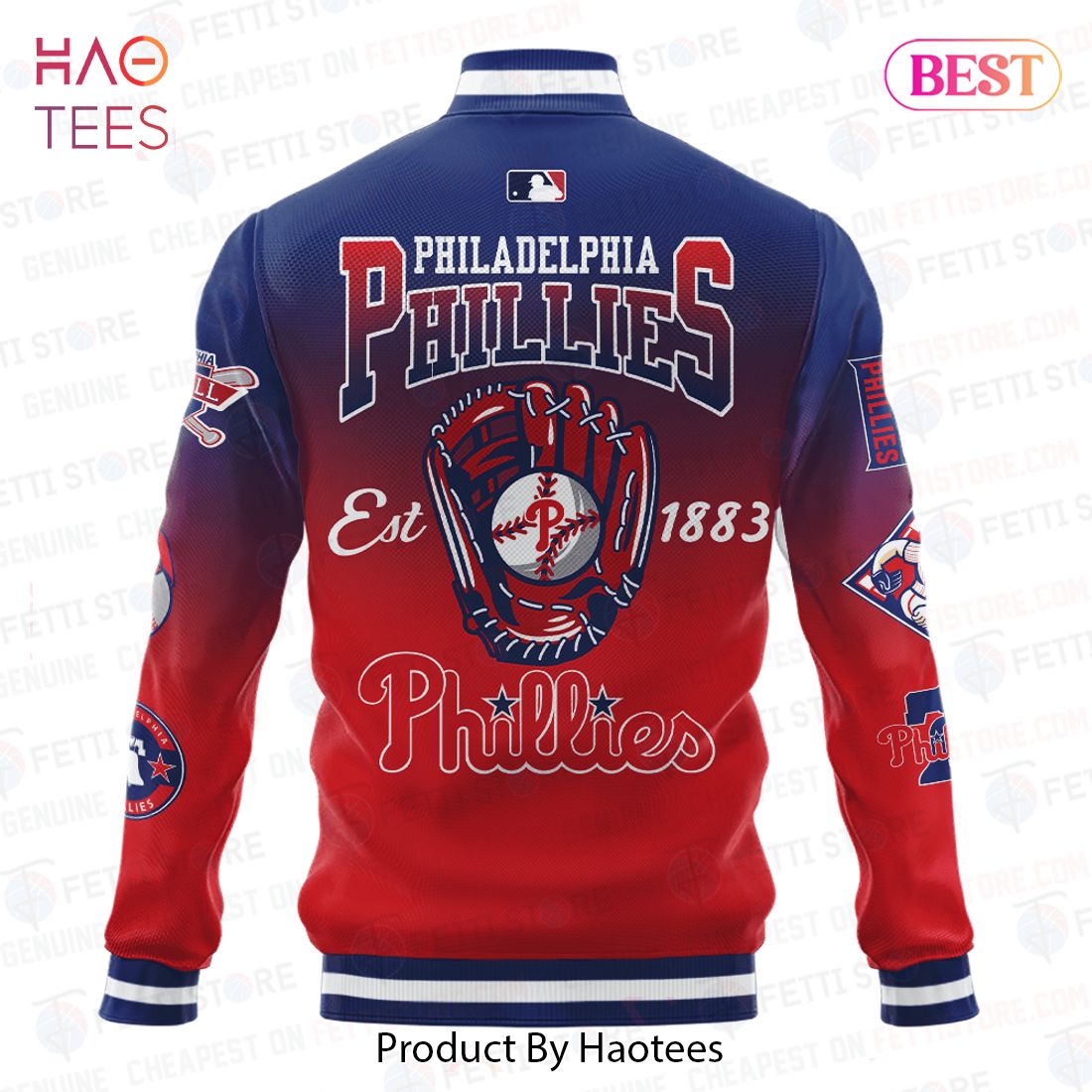 HOT Philadelphia Phillies Major League Baseball Varsity Jacket HOT Philadelphia Phillies Major League Baseball Varsity Jacket